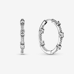 Pandora Sparkling Hoop Earrings NEW